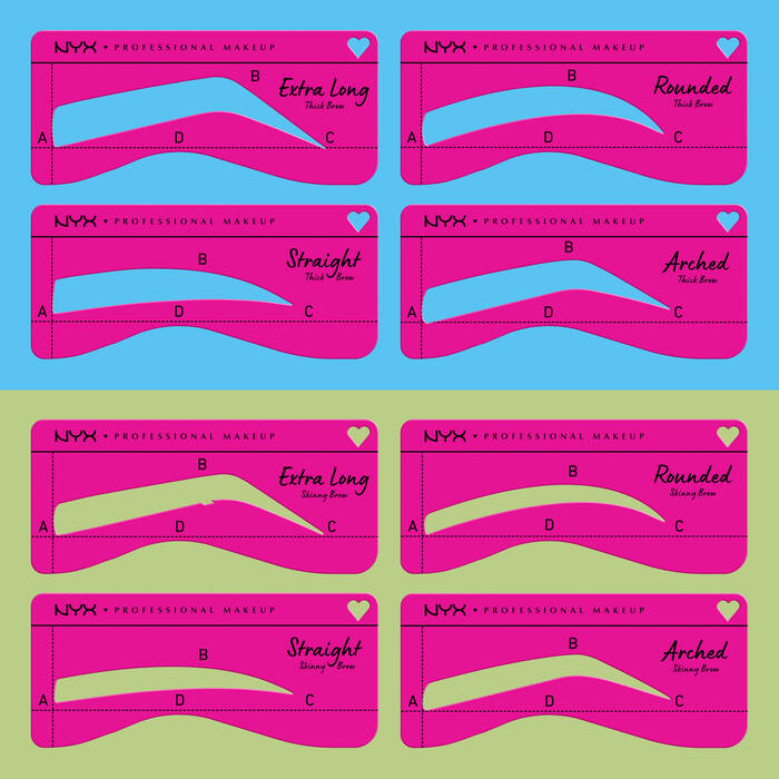 Zero to Brow Stencil - Qshops (NYX)