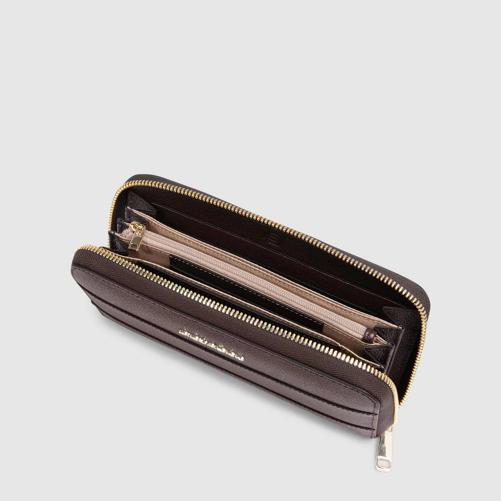 Portafogli donna grande zip-around Bordeaux - Qshops (Piquadro)
