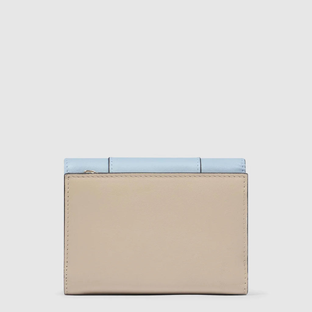 Portafogli da donna piccolo Azzurro Beige - Qshops (Piquadro)