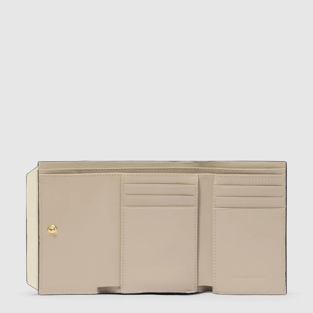 Portafogli da donna piccolo Azzurro Beige - Qshops (Piquadro)