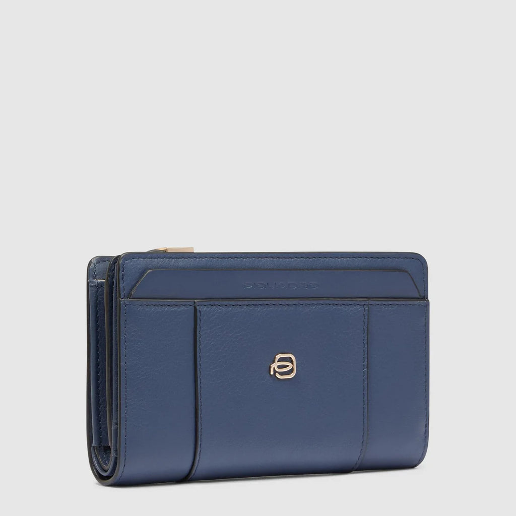 Portafogli da donna con portamonete Blu Mare - Qshops (Piquadro)