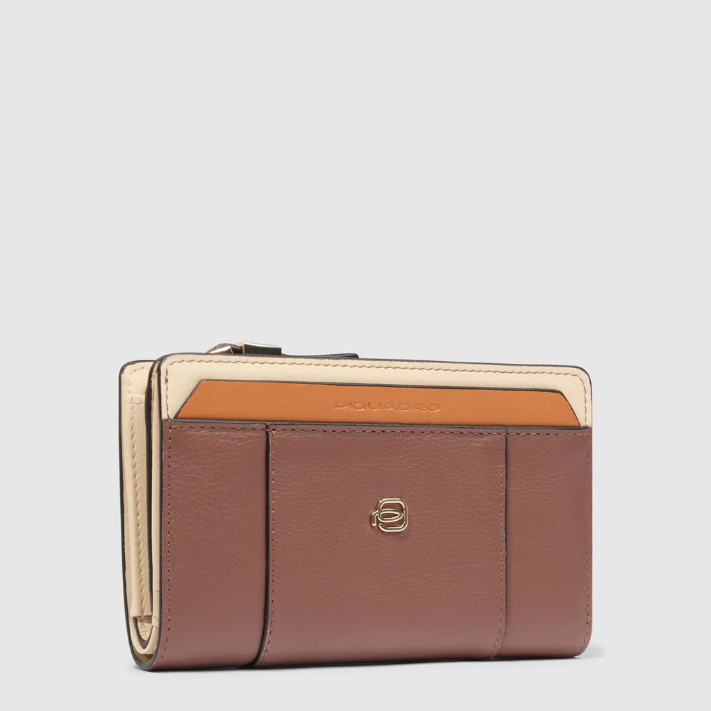 Portafogli da donna con portamonete Marrone Beige - Qshops (Piquadro)