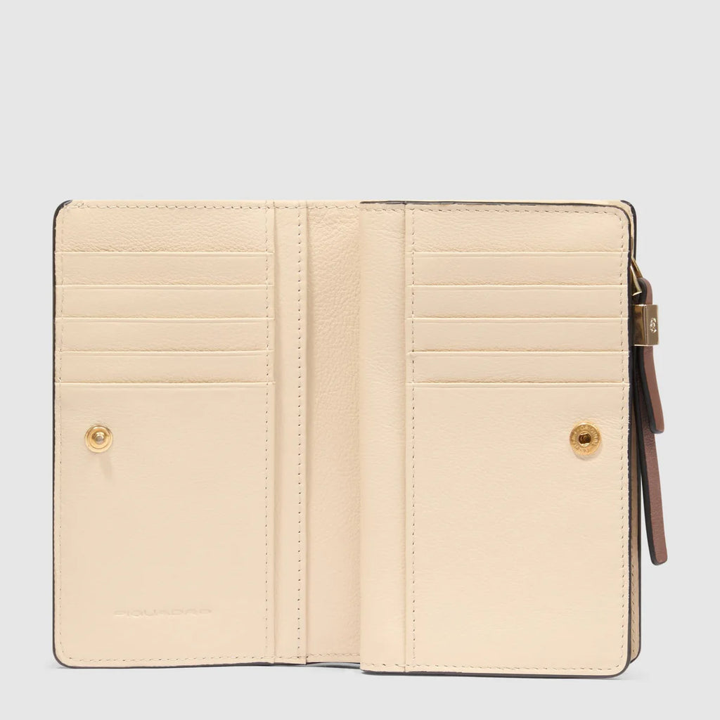 Portafogli da donna con portamonete Marrone Beige - Qshops (Piquadro)