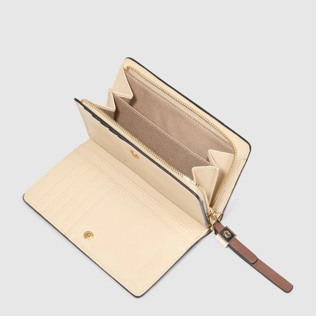 Portafogli da donna con portamonete Marrone Beige - Qshops (Piquadro)