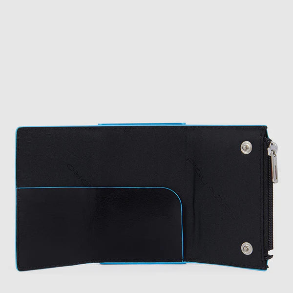 Compact wallet porta monete con sliding system Nero - Qshops (Piquadro)