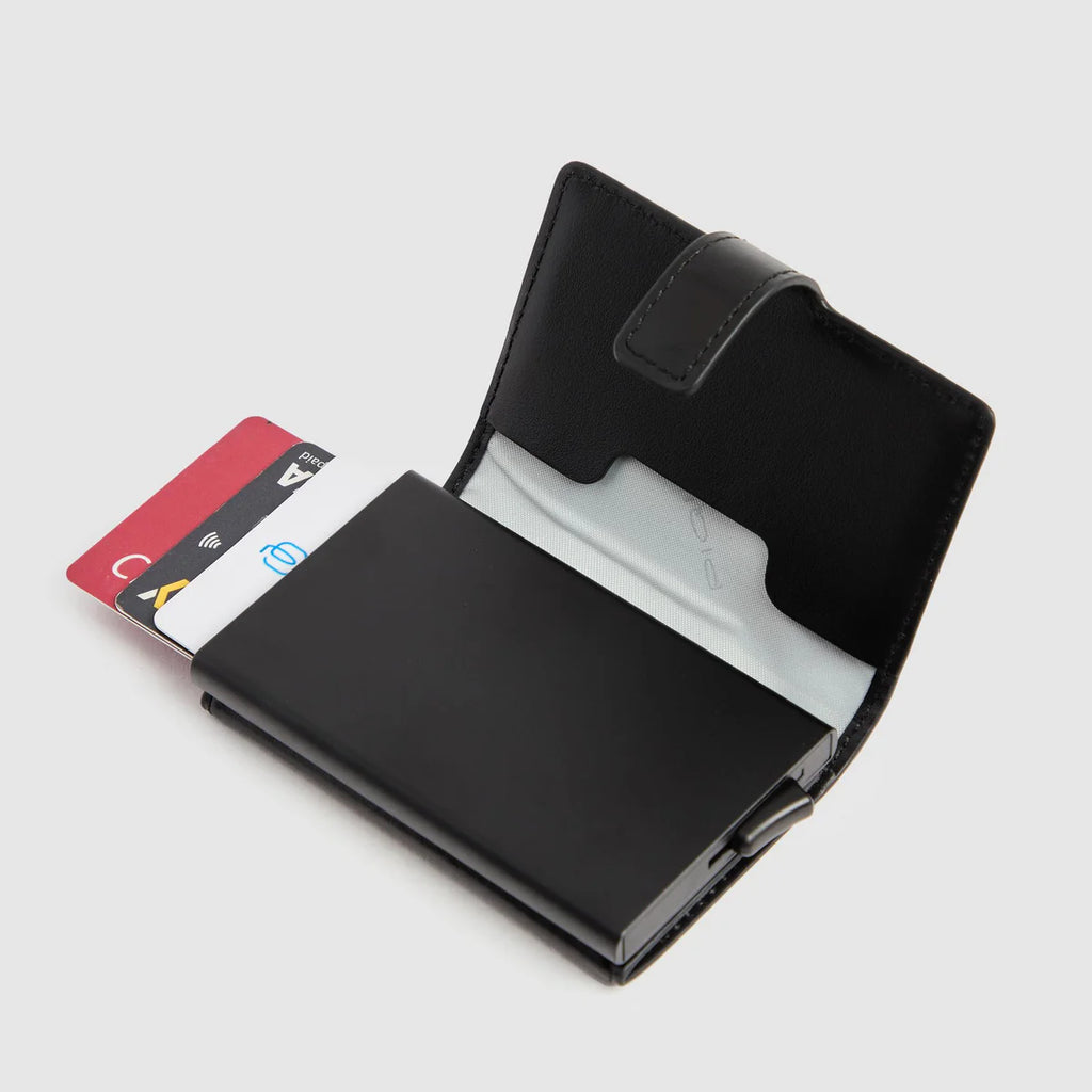 Portacarte uomo automatico "Piquadro x Ducati" Nero - Qshops (Piquadro)