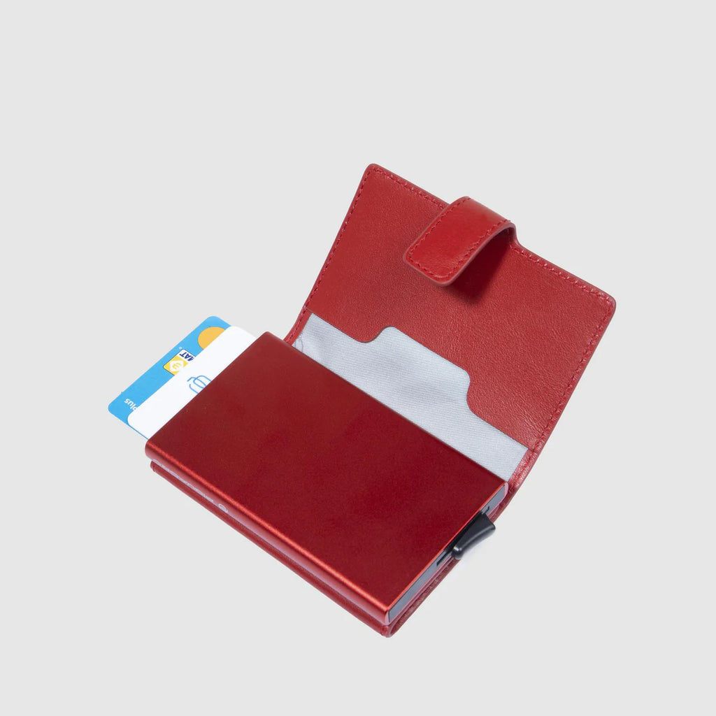 Portacarte uomo automatico "Piquadro x Ducati" Rosso - Qshops (Piquadro)