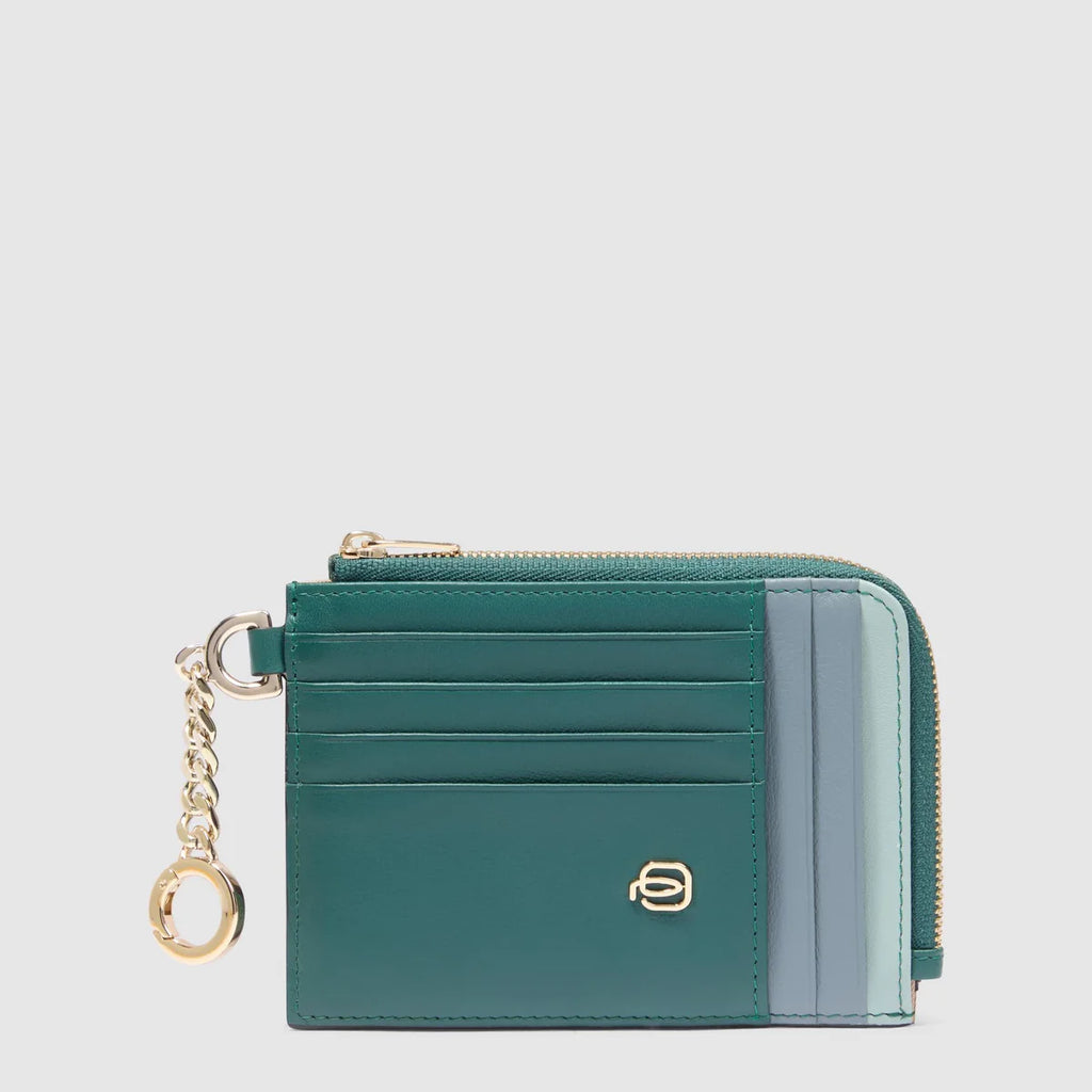 Portacarte donna con portachiavi Ottanio Avio - Qshops (Piquadro)