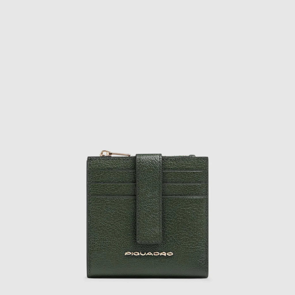 Portacarte donna con portamonete Verde - Qshops (Piquadro)