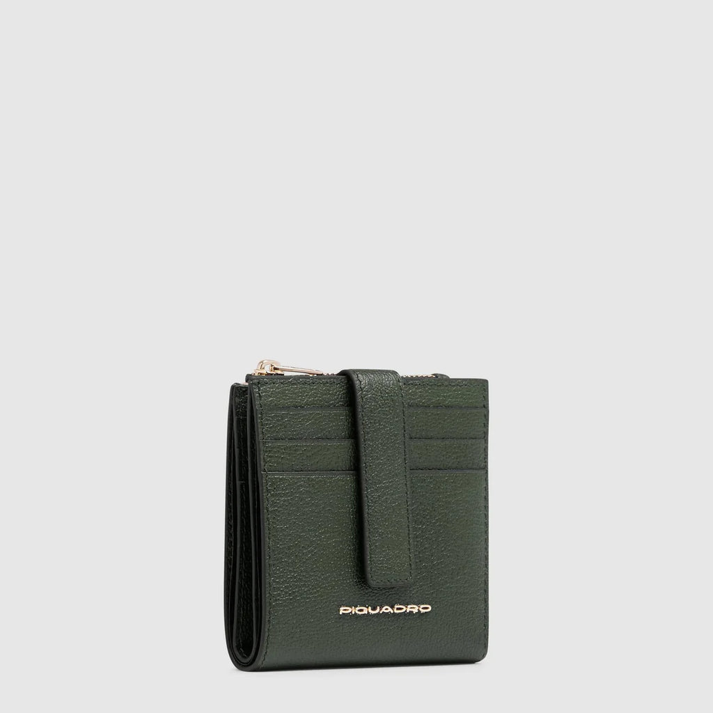 Portacarte donna con portamonete Verde - Qshops (Piquadro)