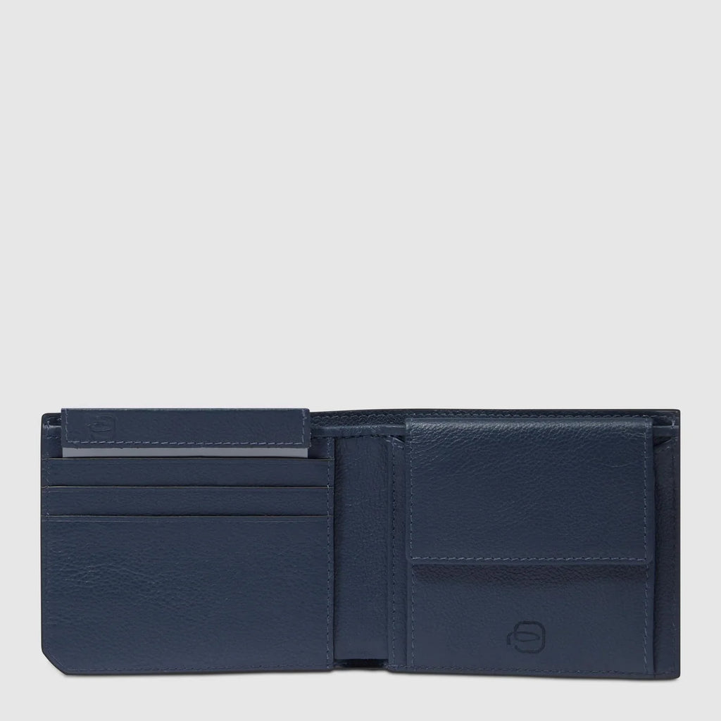 Portafogli uomo con portamonete Blu - Qshops (Piquadro)