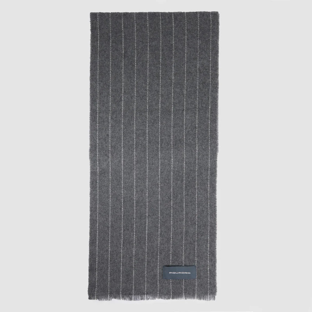 Sciarpa uomo in pura lana 100% Grigio - Qshops (Piquadro)