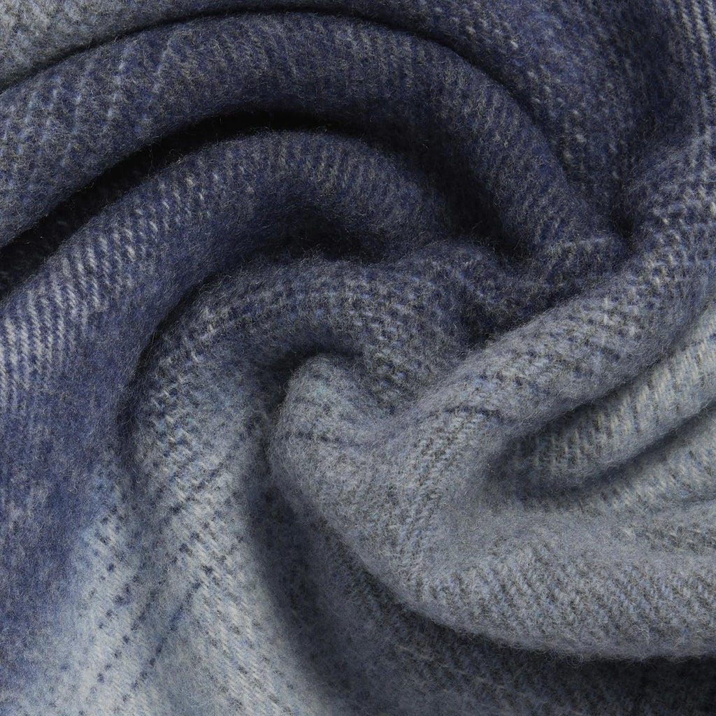 Sciarpa uomo in lana e cashmere Blu Grigio - Qshops (Piquadro)
