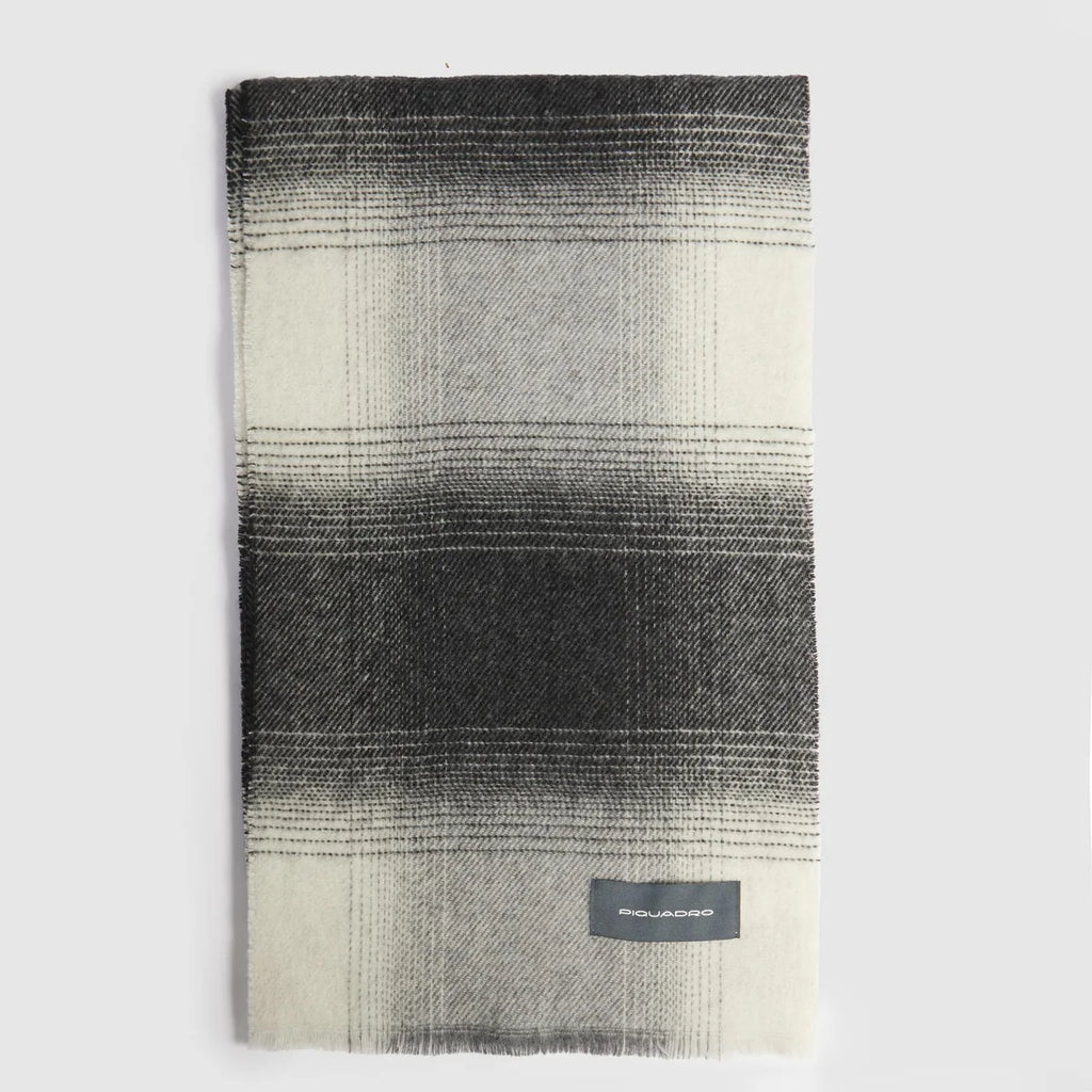 Sciarpa uomo in lana e cashmere Nero Beige - Qshops (Piquadro)