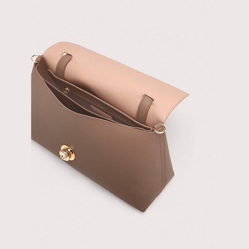 Coccinelle Nikla Medium Warm Taupe Rosette - Qshops (Coccinelle)