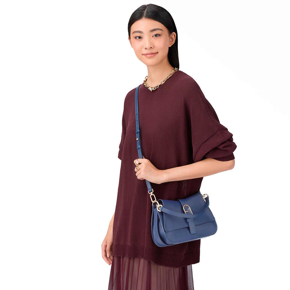 Furla Flow Borsa A Mano M Blu Reale - Qshops (Furla)