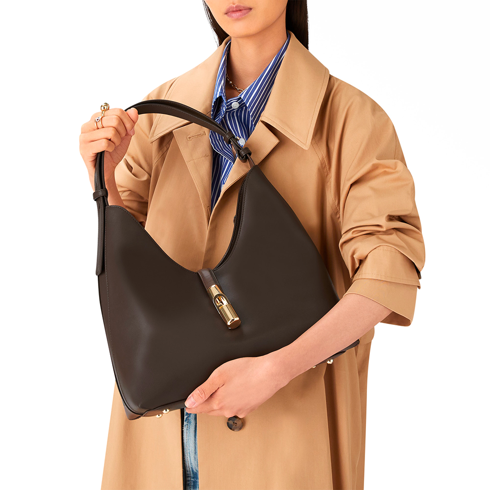 Furla Goccia Borsa A Spalla M Cioccolato - Qshops (Furla)