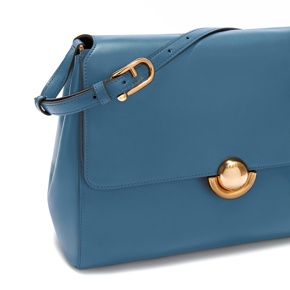 Furla Domus Borsa A Spalla M Grigio Blu - Qshops (Furla)