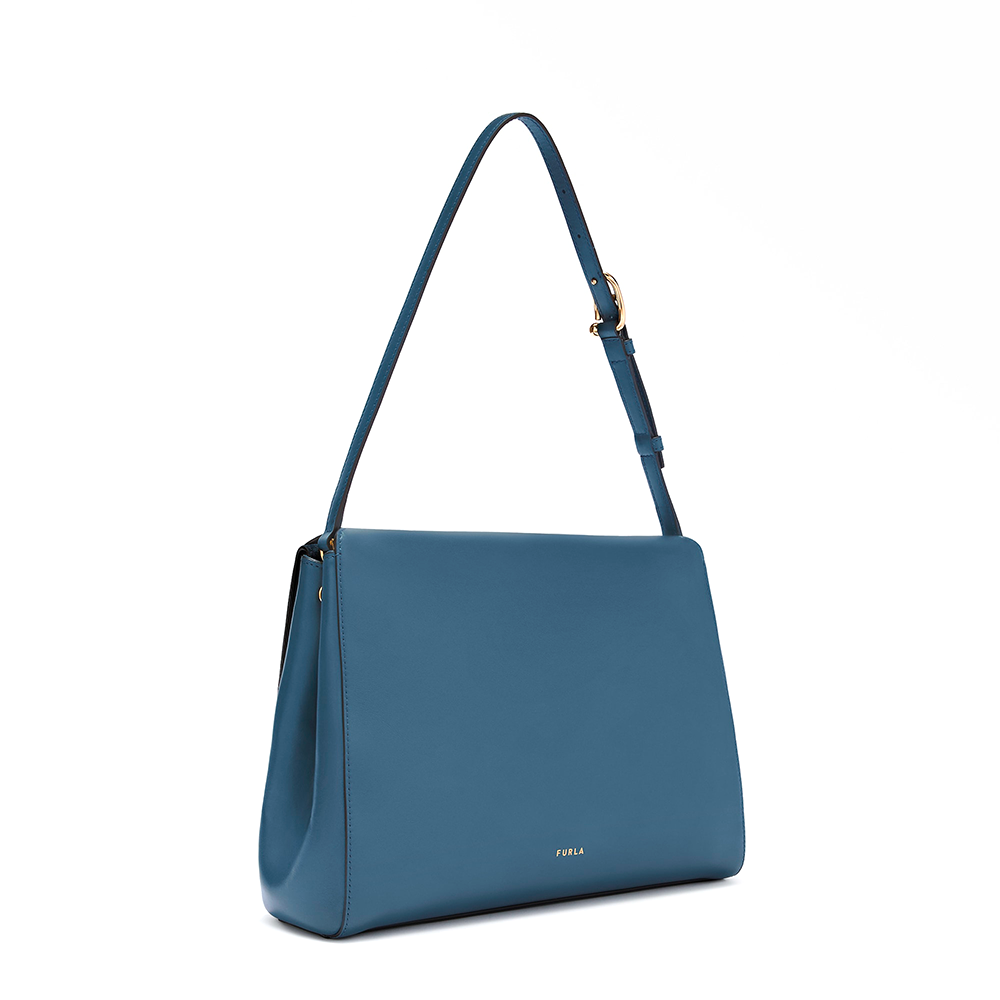 Furla Domus Borsa A Spalla M Grigio Blu - Qshops (Furla)