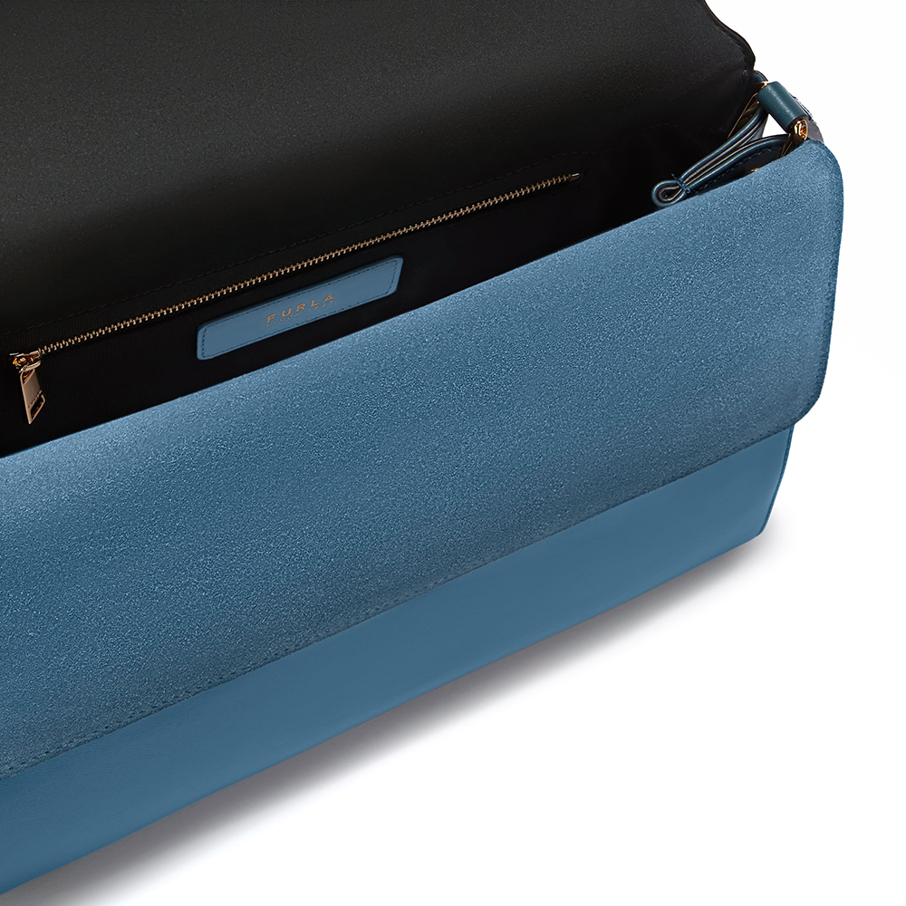 Furla Domus Borsa A Spalla M Grigio Blu - Qshops (Furla)