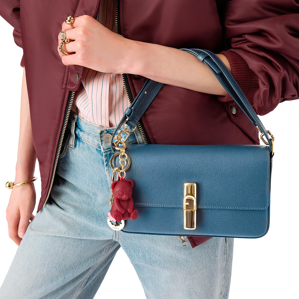 Furla Iride Borsa A Tracolla S Grigio Blu - Qshops (Furla)