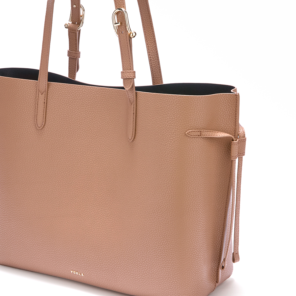 Furla Ava Borsa Shopping L Toffee Nero - Qshops (Furla)