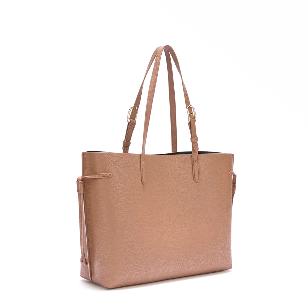 Furla Ava Borsa Shopping L Toffee Nero - Qshops (Furla)