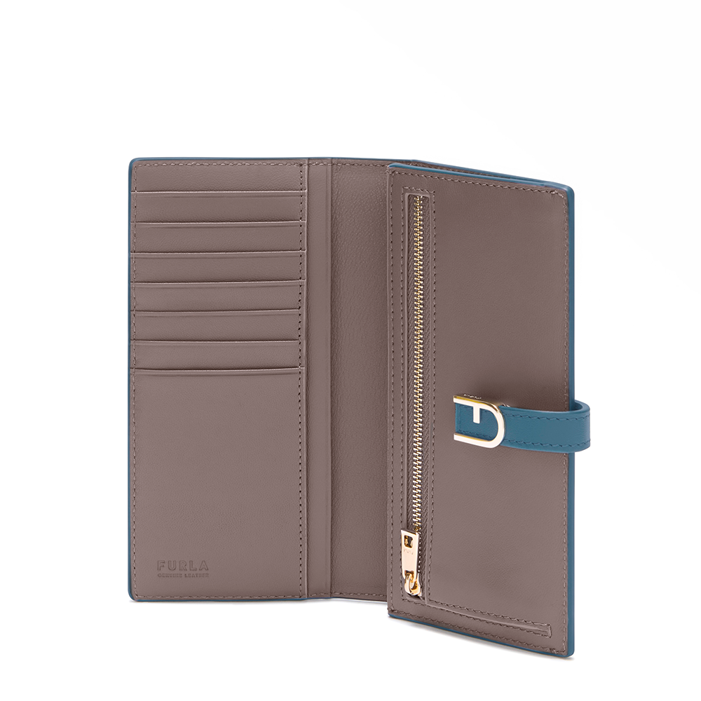 Furla Flow Portafoglio Continental XL Grigio Blu - Qshops (Furla)