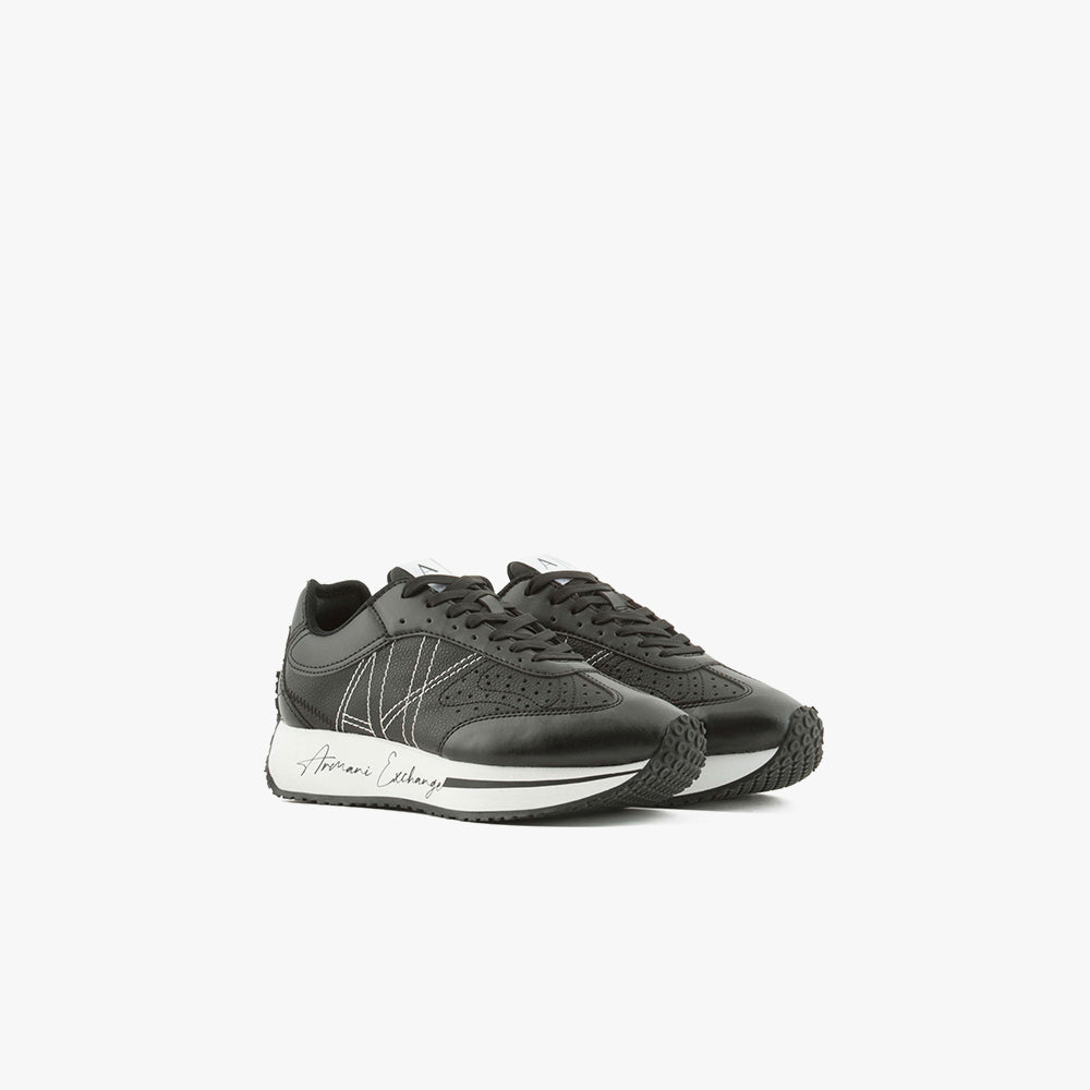 Sneakers con suola alta e logo Nero - Qshops (Armani Exchange)