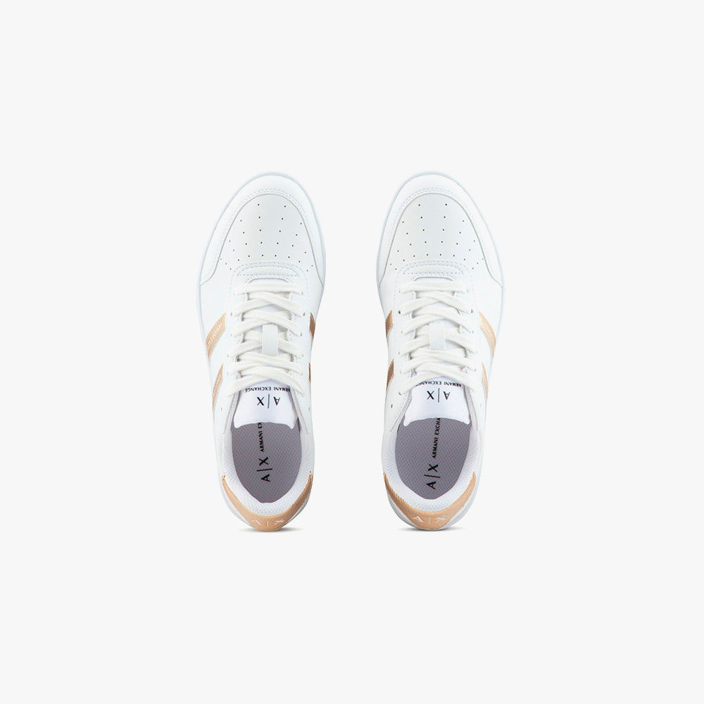 Sneakers con bande laterali a contrasto Oro - Qshops (Armani Exchange)