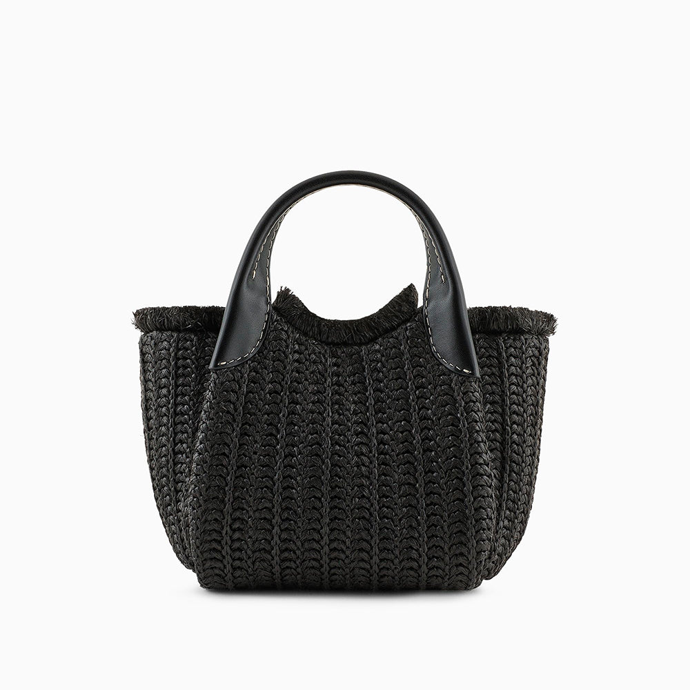 Asos Borsa In Paglia Nera Borsa In Paglia Nera Borsa A Mano In