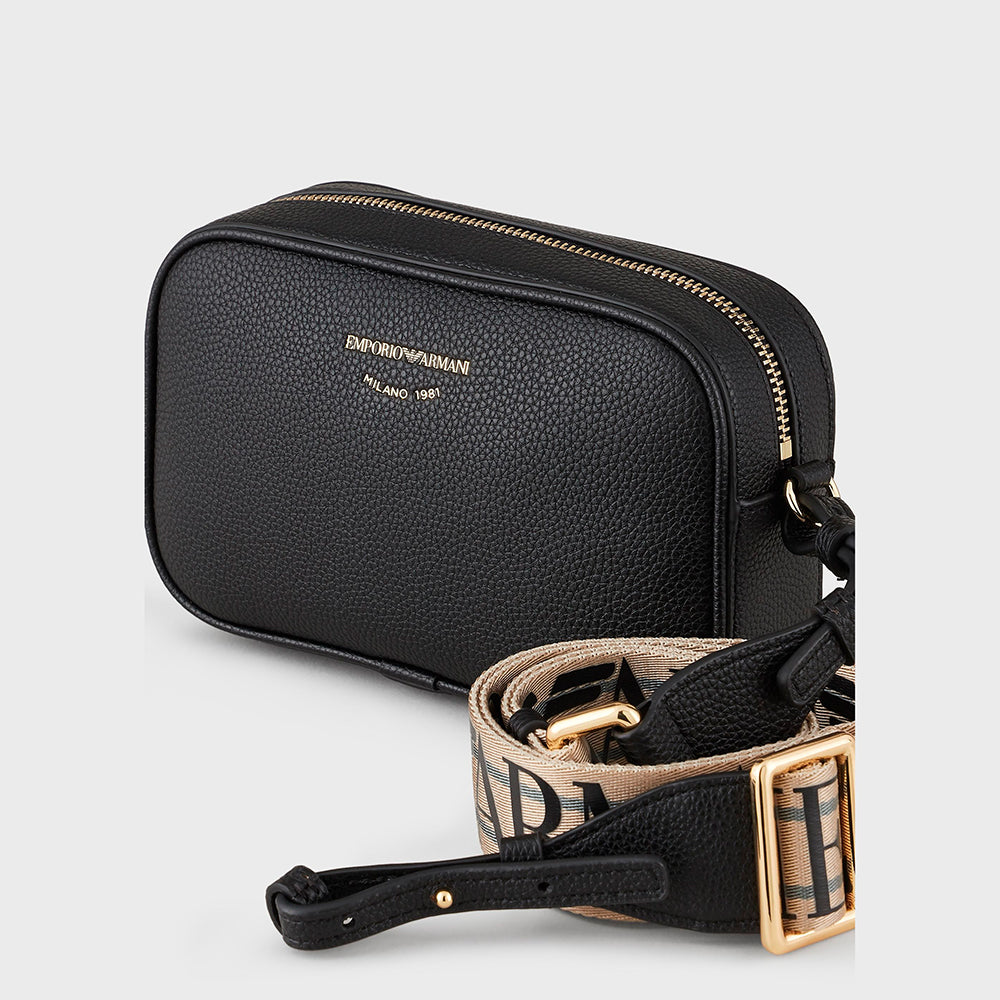 Camera case a tracolla stampa cervo Nero - Qshops (Emporio Armani)