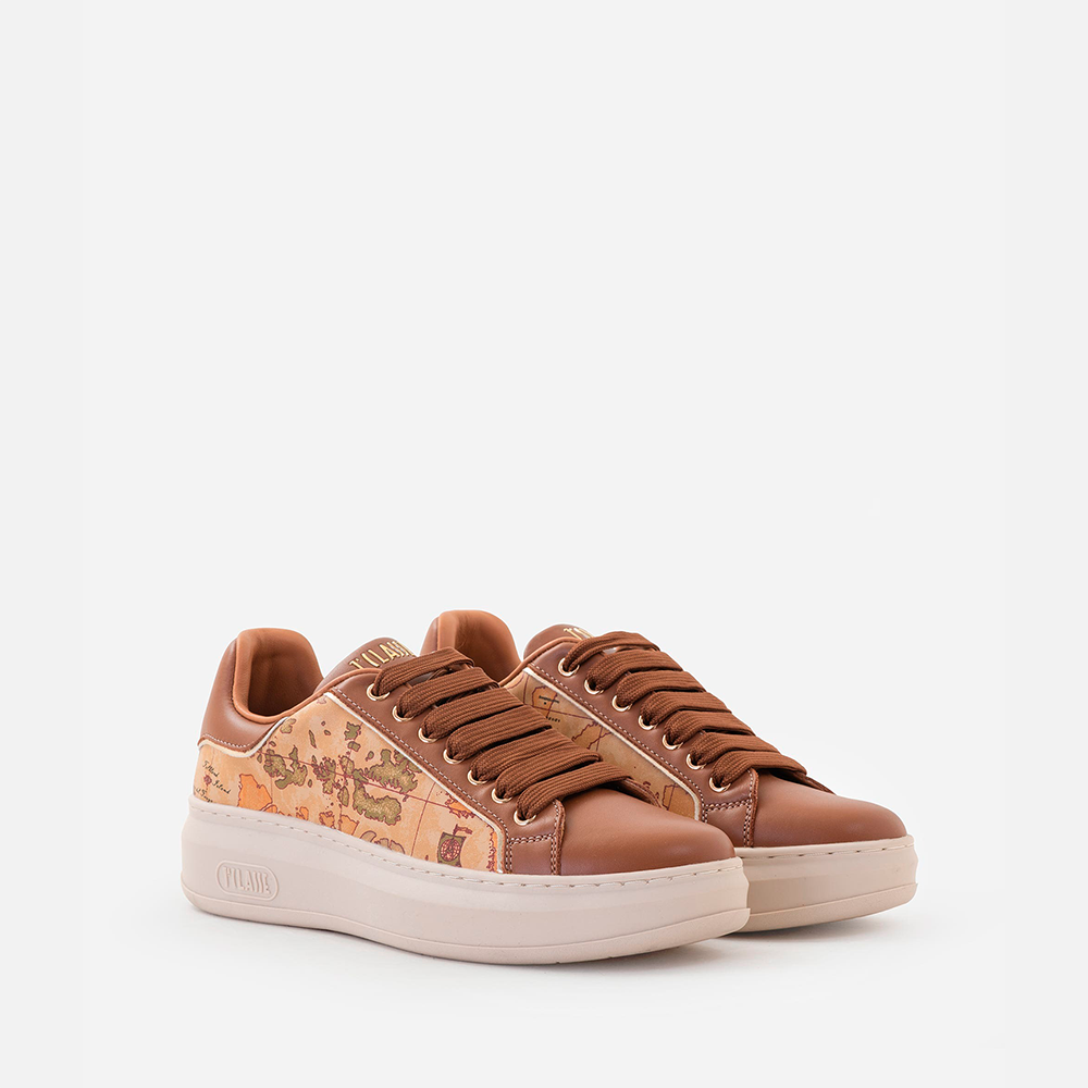 Sneaker in pelle liscia con inserti Geo Classic Naturali - Qshops (Alviero Martini 1A Classe)