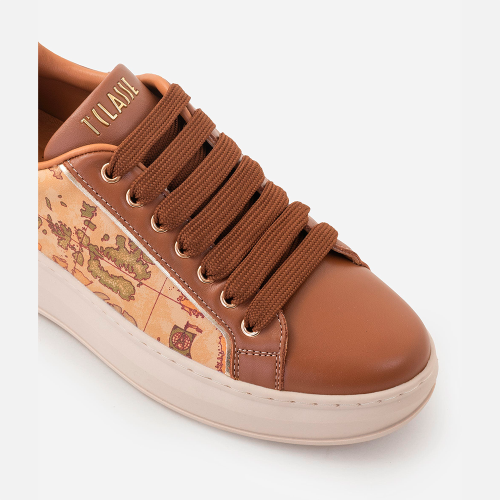 Sneaker in pelle liscia con inserti Geo Classic Naturali - Qshops (Alviero Martini 1A Classe)
