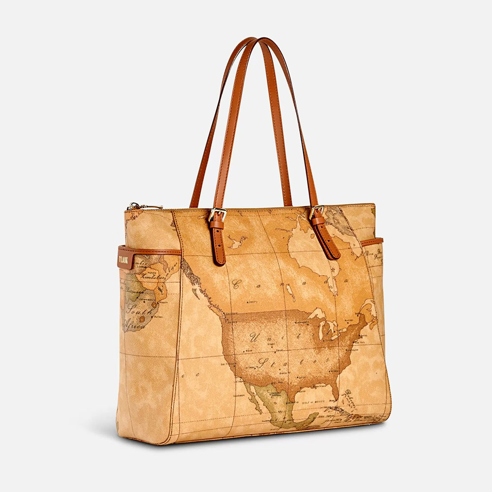 ALVIERO MARTINI PRIMA CLASSE Borsa tracolla a cuore in geo classic