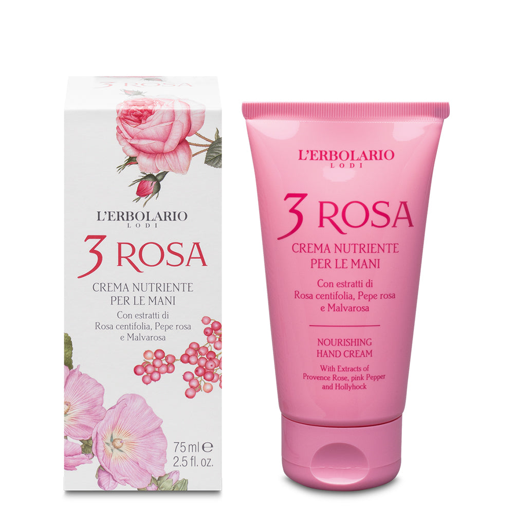 3 Rosa - Crema nutriente per le mani 75 ml - Qshops (L’Erbolario)