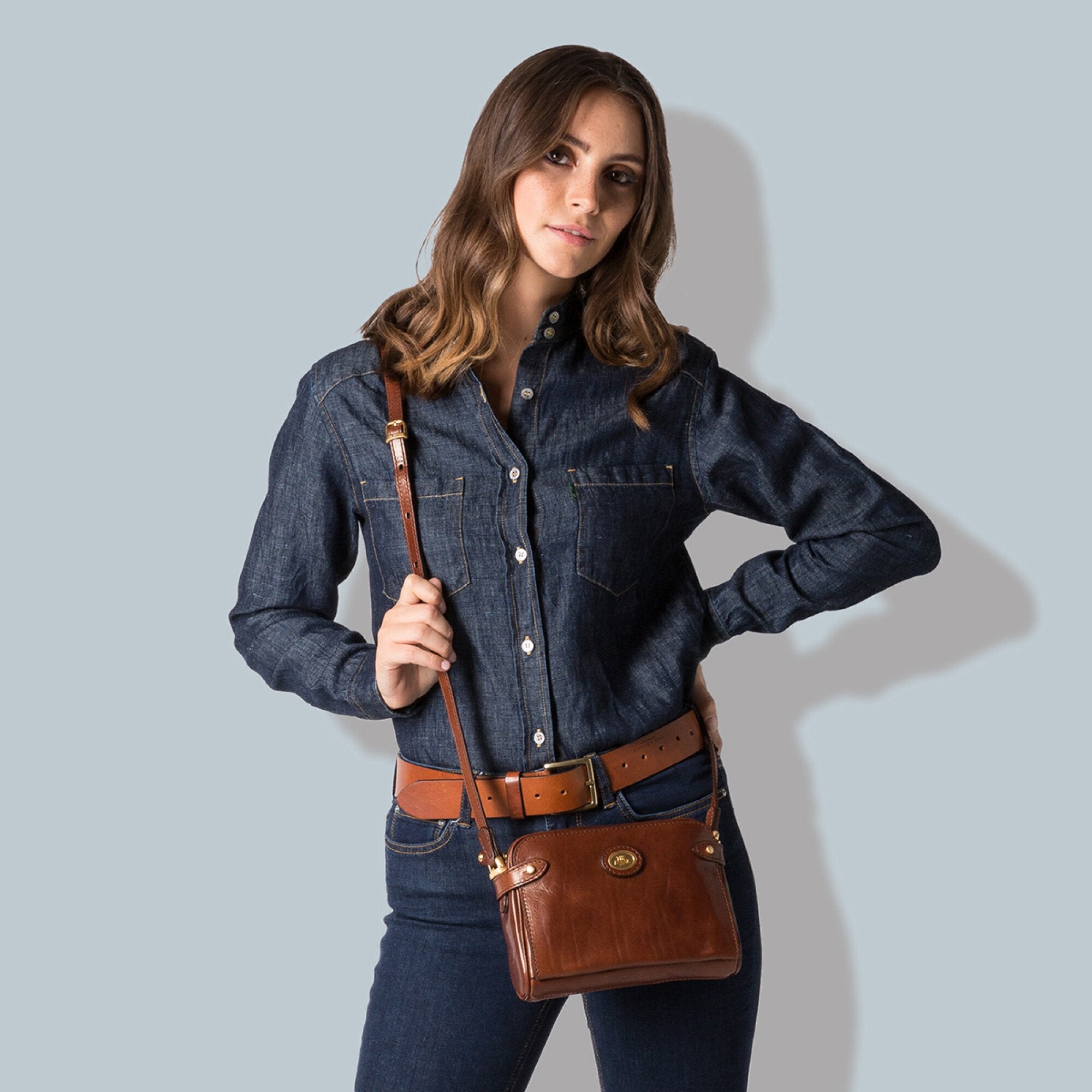 Borsa Cuoio Tracolla The Bridge Borsa Tracolla THE BRIDGE Patta