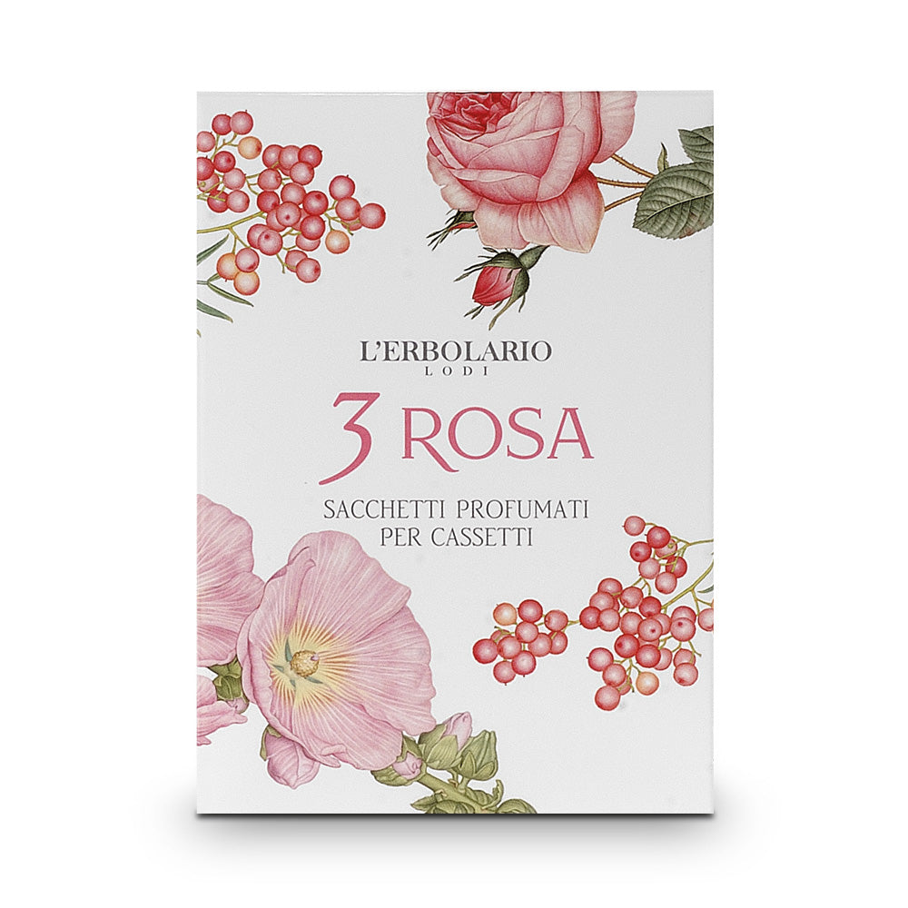 3 Rosa - Sacchetto Profumato Per Cassetti - Qshops (L’Erbolario)