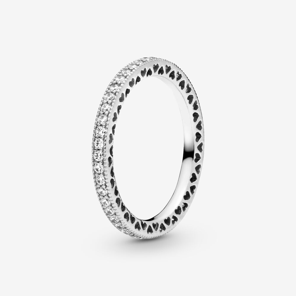 Anello Pietre Scintillanti E Cuori - Qshops (Pandora)