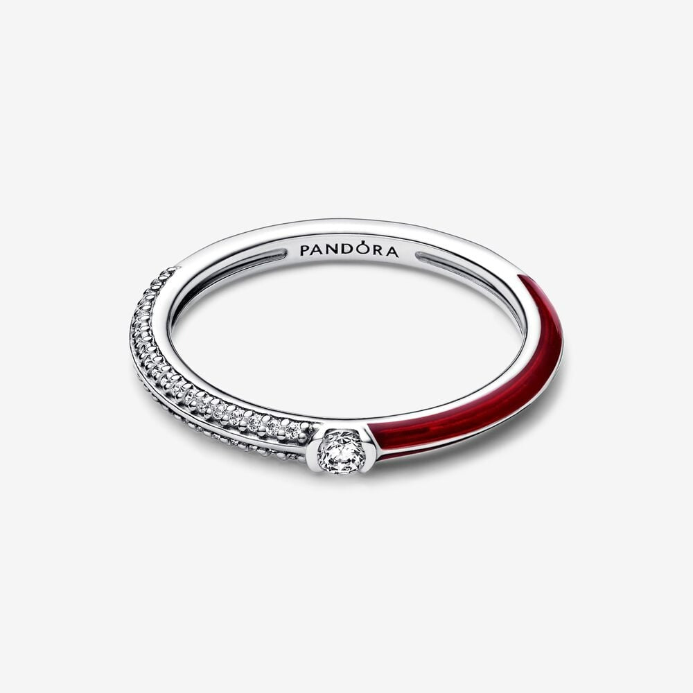 Anello Pietre Luminose & Smalto Rosso Pandora ME - Qshops (Pandora)
