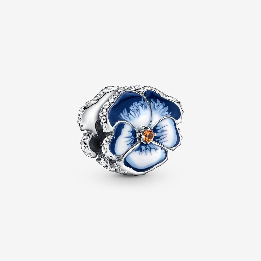 Charm Viola del pensiero Blu - Qshops (Pandora)