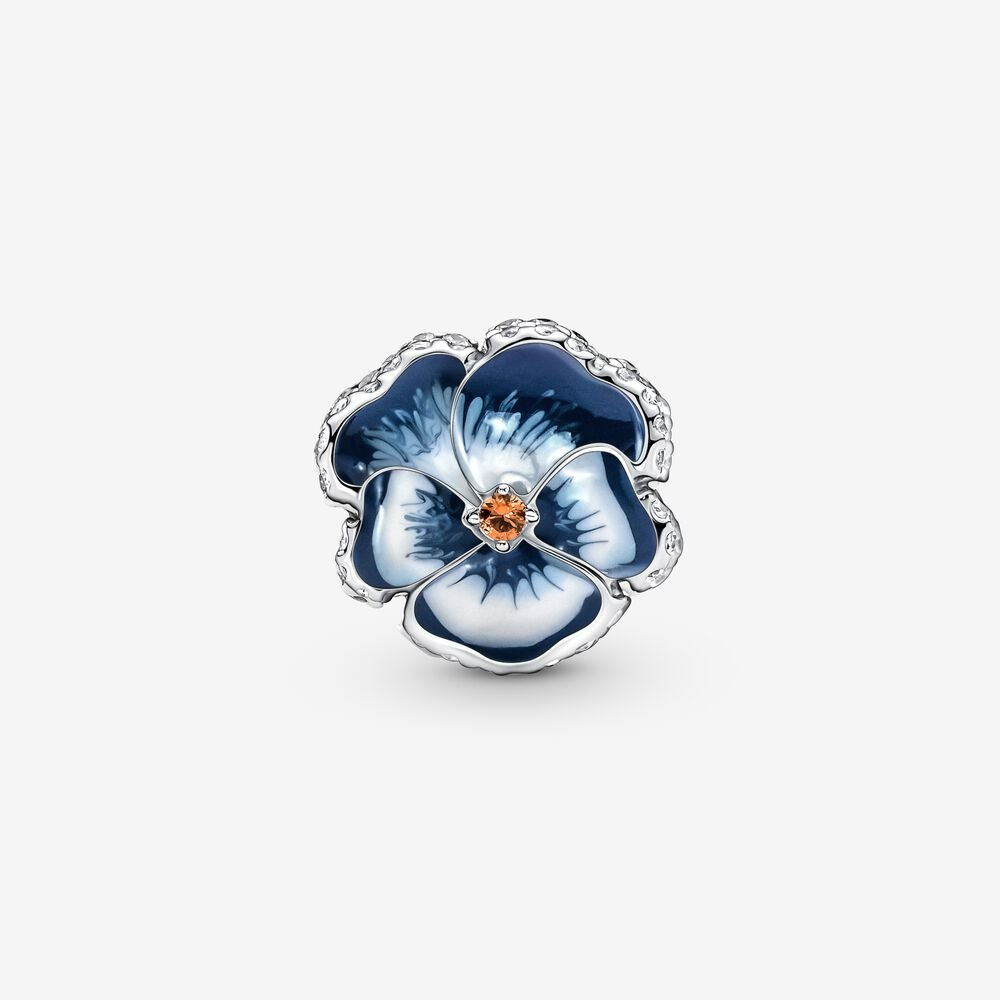 Charm Viola del pensiero Blu - Qshops (Pandora)