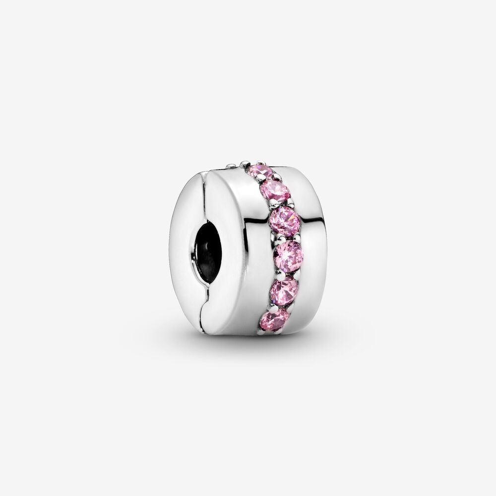 Clip Fascia rosa scintillante - Qshops (Pandora)
