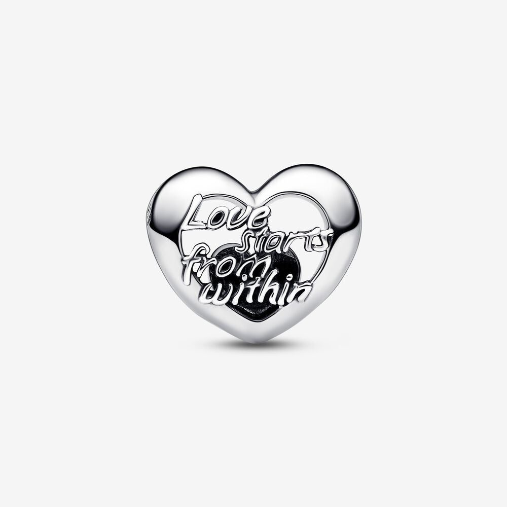Charm Cuore Openwork Love starts from within - Qshops (Pandora)