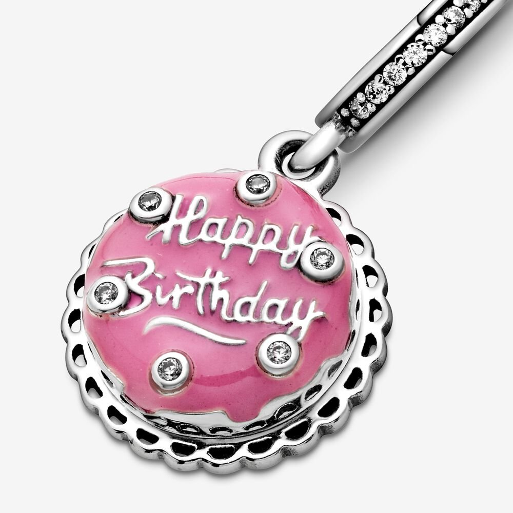 Charm pendente Torta di compleanno rosa - Qshops (Pandora)