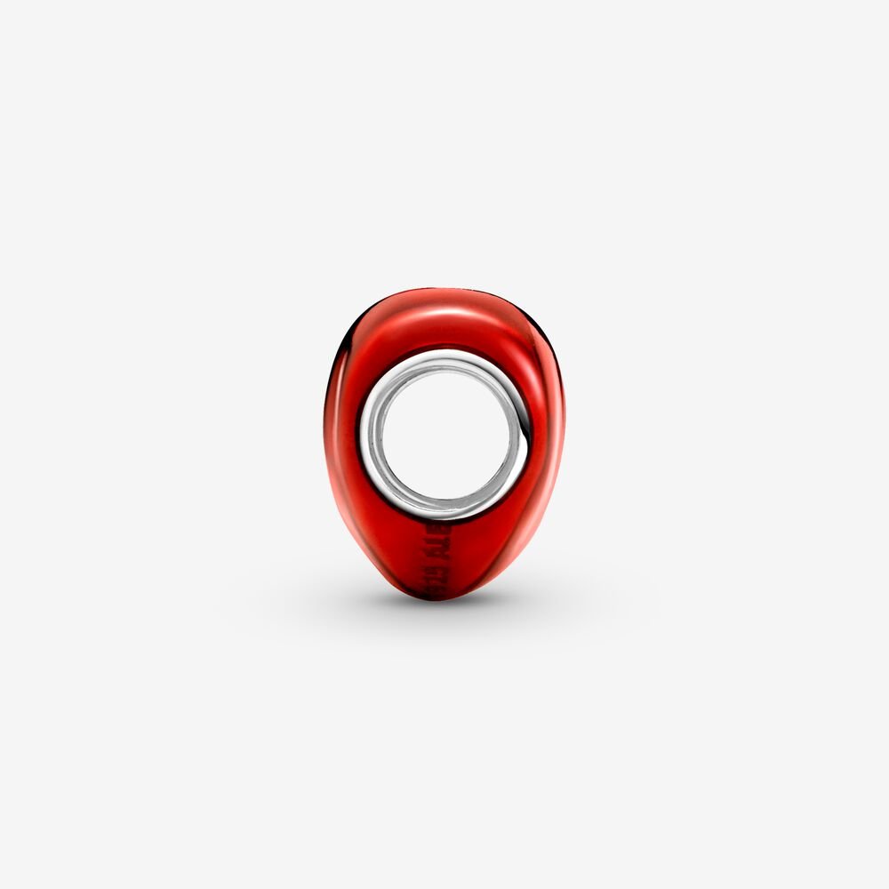 Charm Cuore Rosso Metallico - Qshops (Pandora)