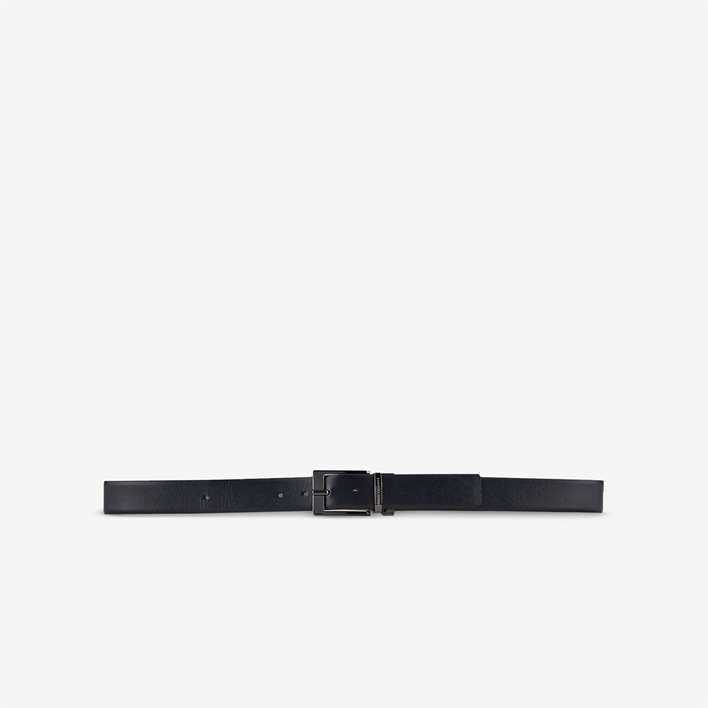 Cintura in pelle saffiano Blu Navy - Qshops (Armani Exchange)