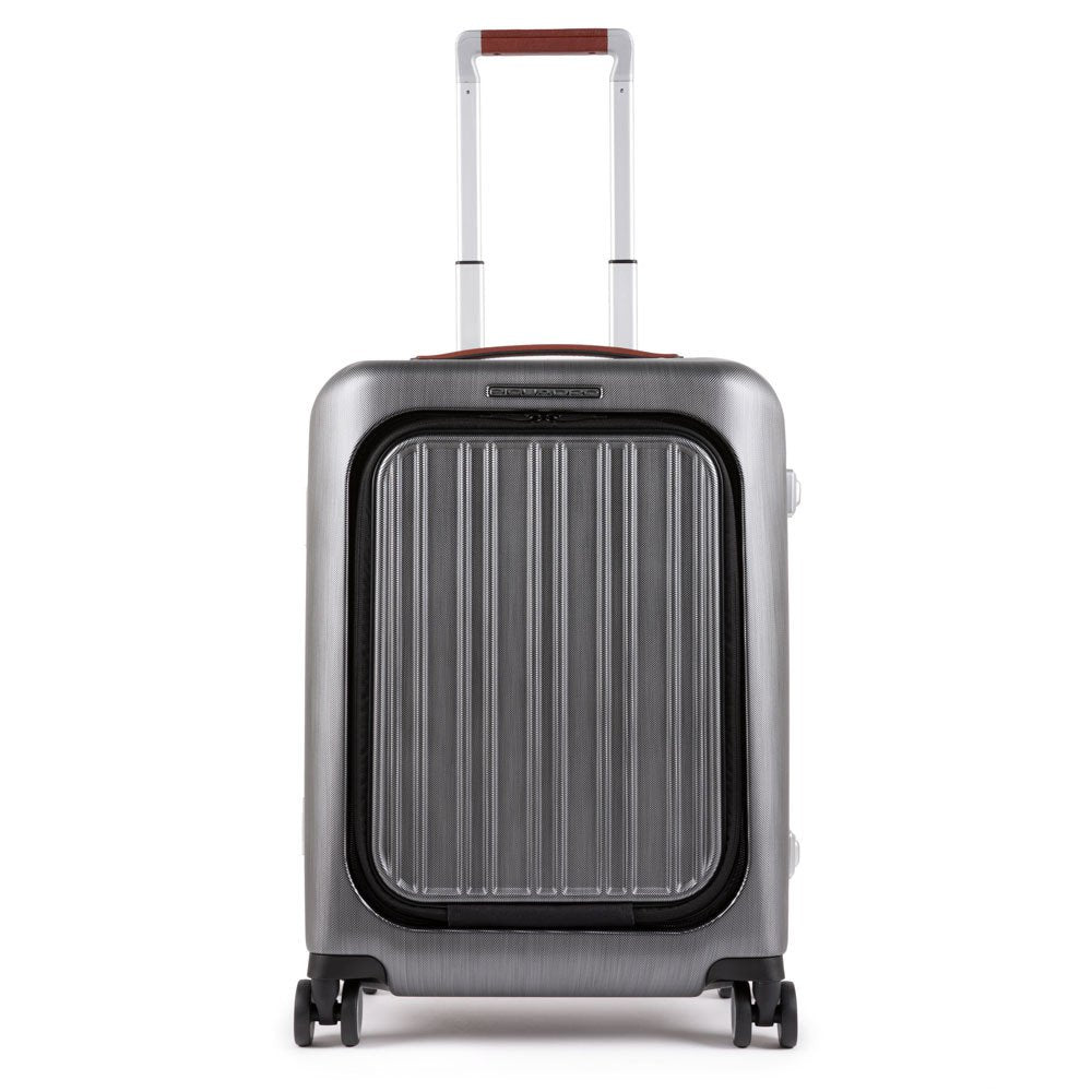 Trolley Cabin Tasca Frontale 4 Ruote Policarbonato Relyght Plus - Qshops (Piquadro)