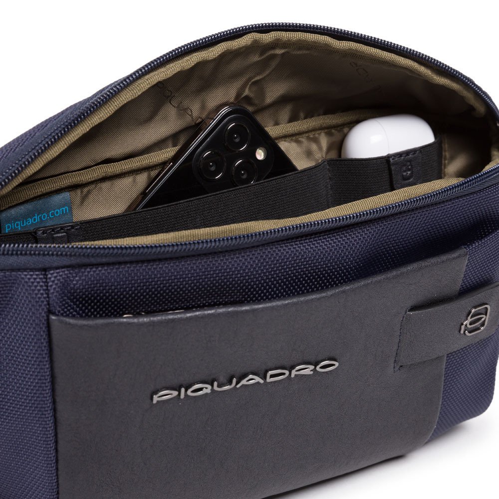 Piquadro marsupio uomo blu Brief Qshops