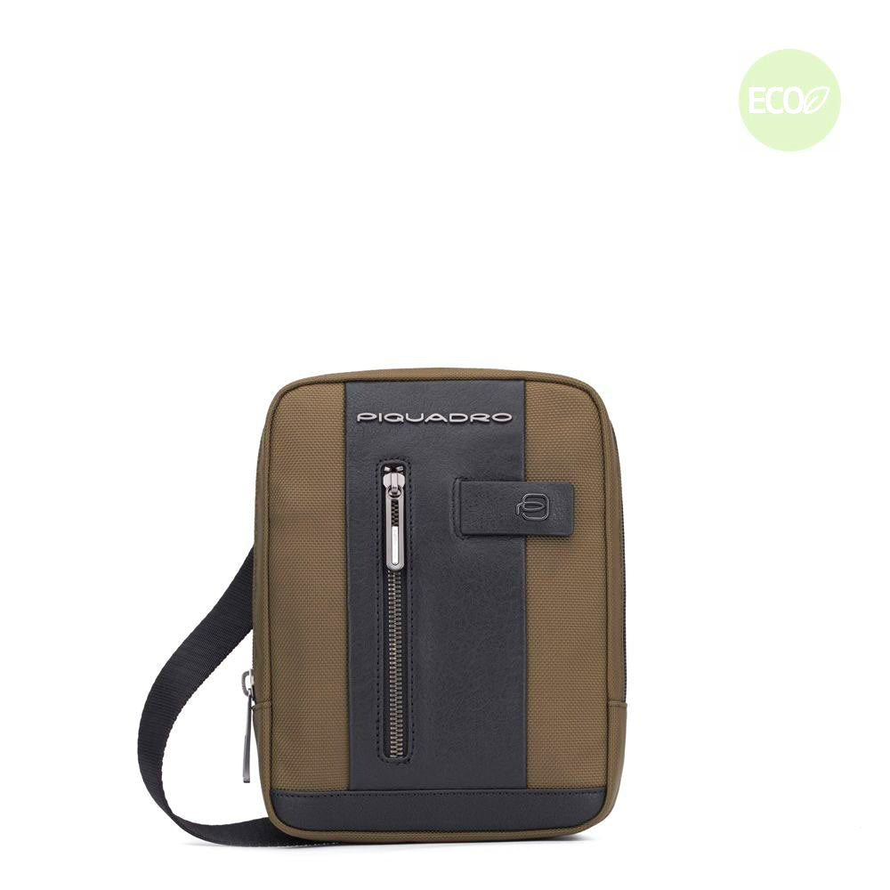 Borsello porta iPad mini in tessuto riciclato Brief 2 Verde - Qshops (Piquadro)